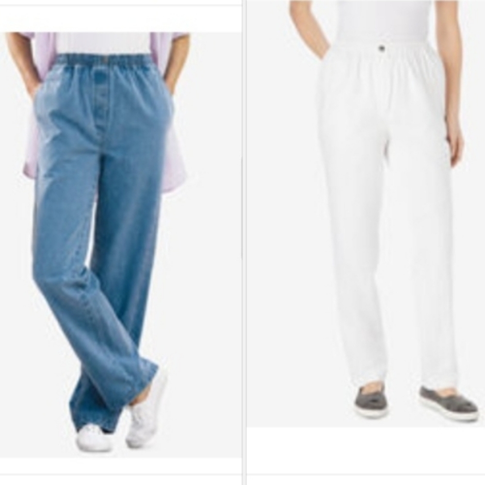 2 BRAND NEW Pairs: 30W Cotton Straight leg Pants